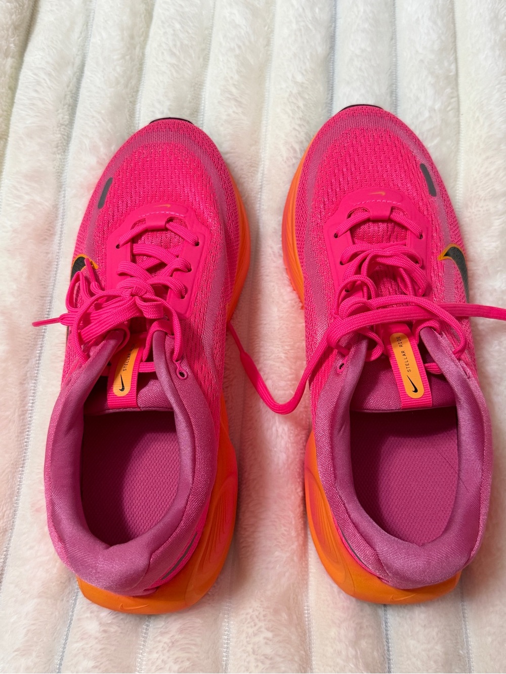 Nike Hot Pink & Orange Youth Running Shoes